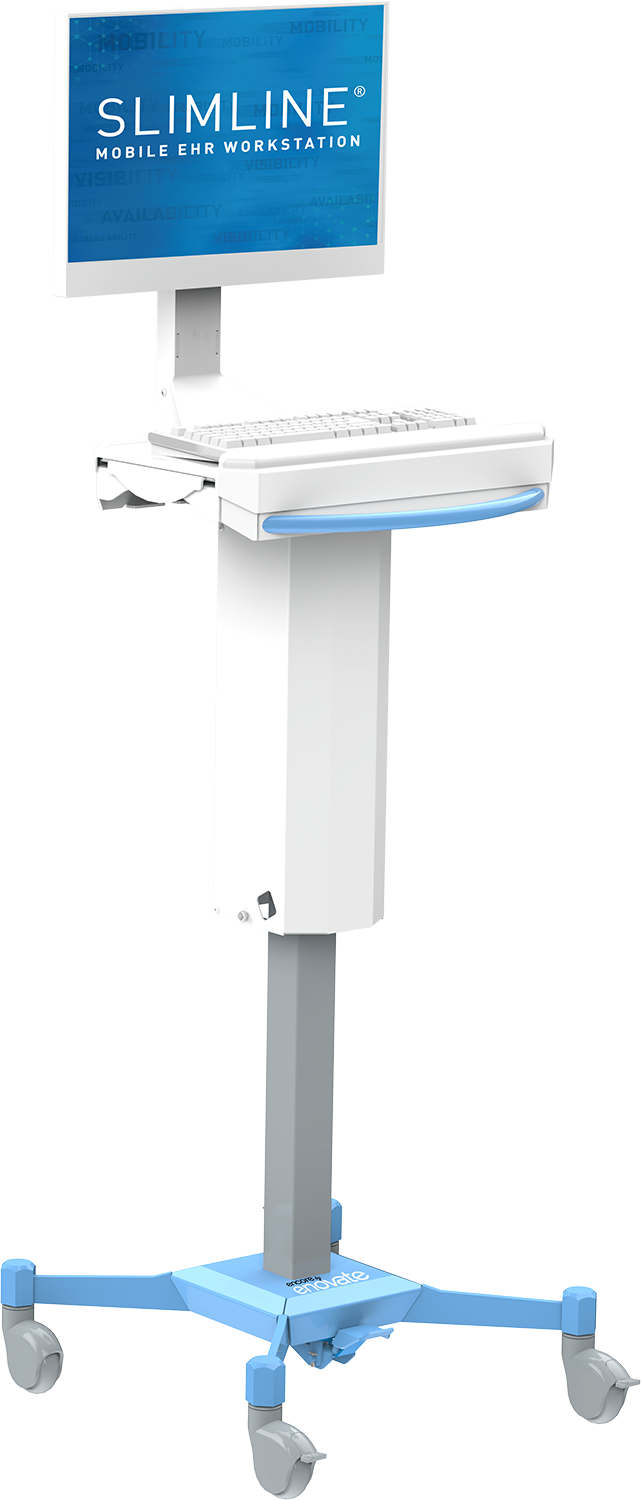 Enovate Non-Powered Slimline Workstation for LCD